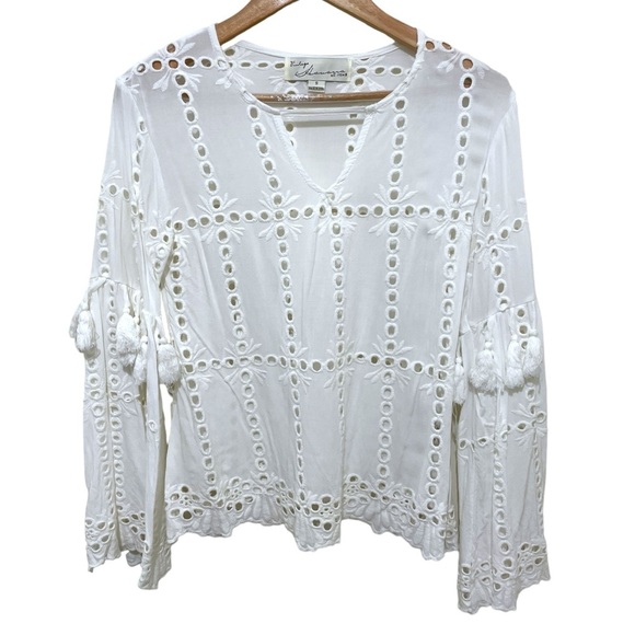 Vintage Havana Tops - Vintage Havana Eyelet Long Sleeve Top, Size Small